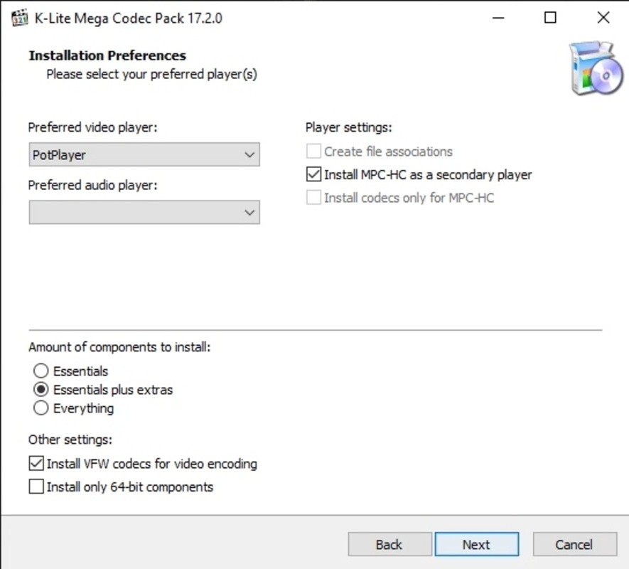 K-Lite Codec Pack (Mega) 18.1.5 for Windows Screenshot 4