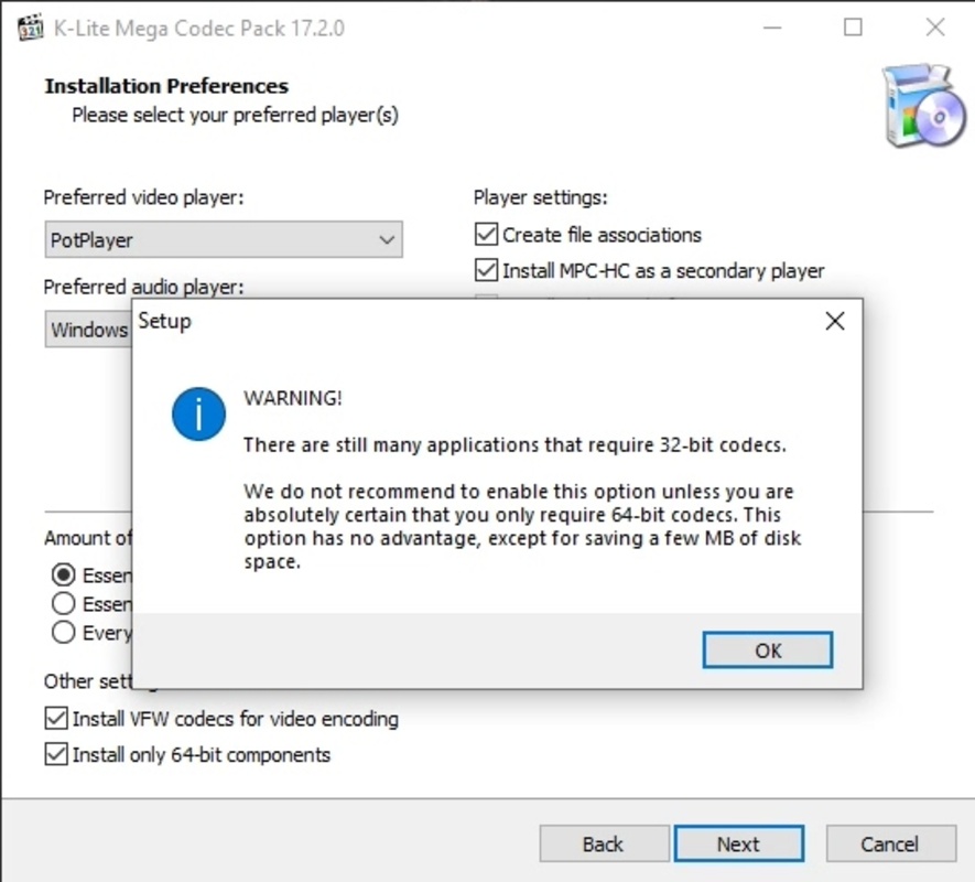 K-Lite Codec Pack (Mega) 18.1.5 for Windows Screenshot 5