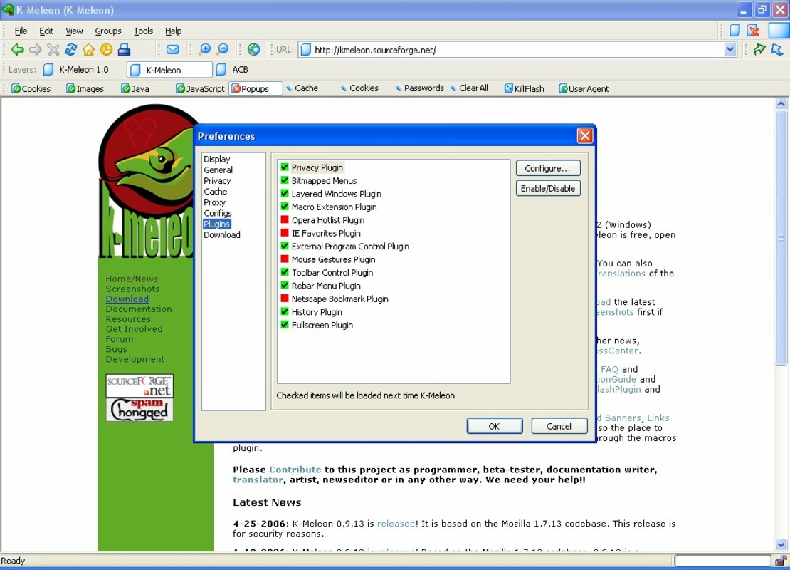 K-Meleon 76.5.0 for Windows Screenshot 1