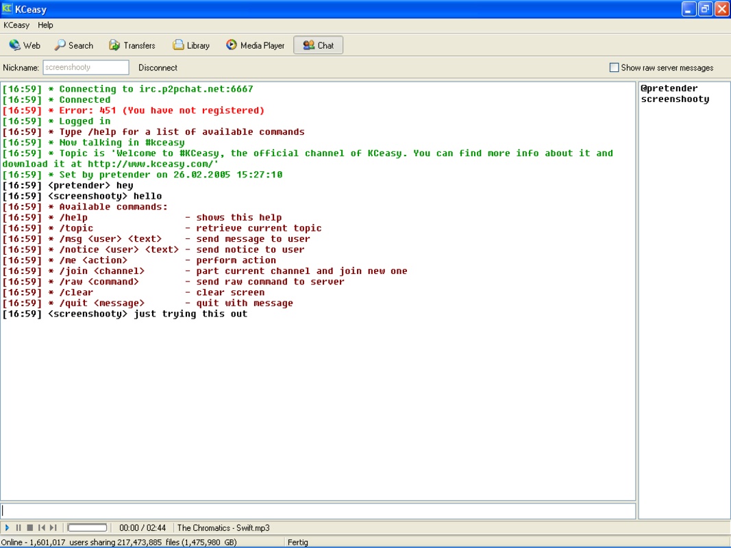 KCeasy 0.19 RC1 for Windows Screenshot 1