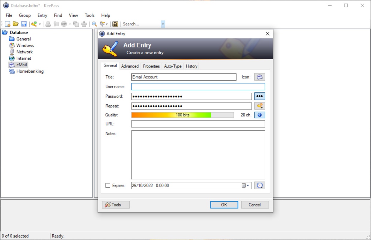KeePass 2.56 for Windows Screenshot 1
