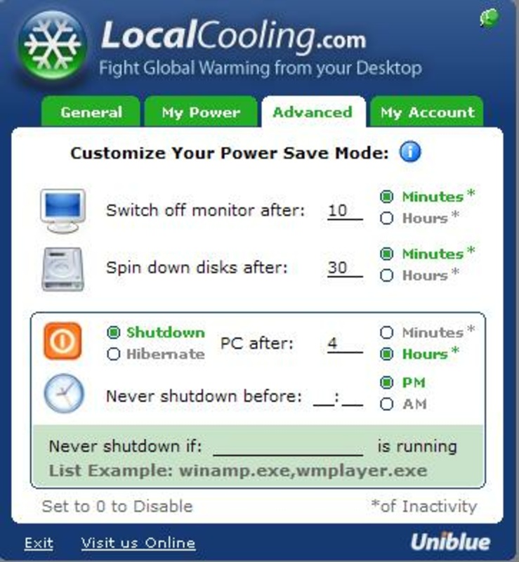 Local Cooling 1.04 for Windows Screenshot 1