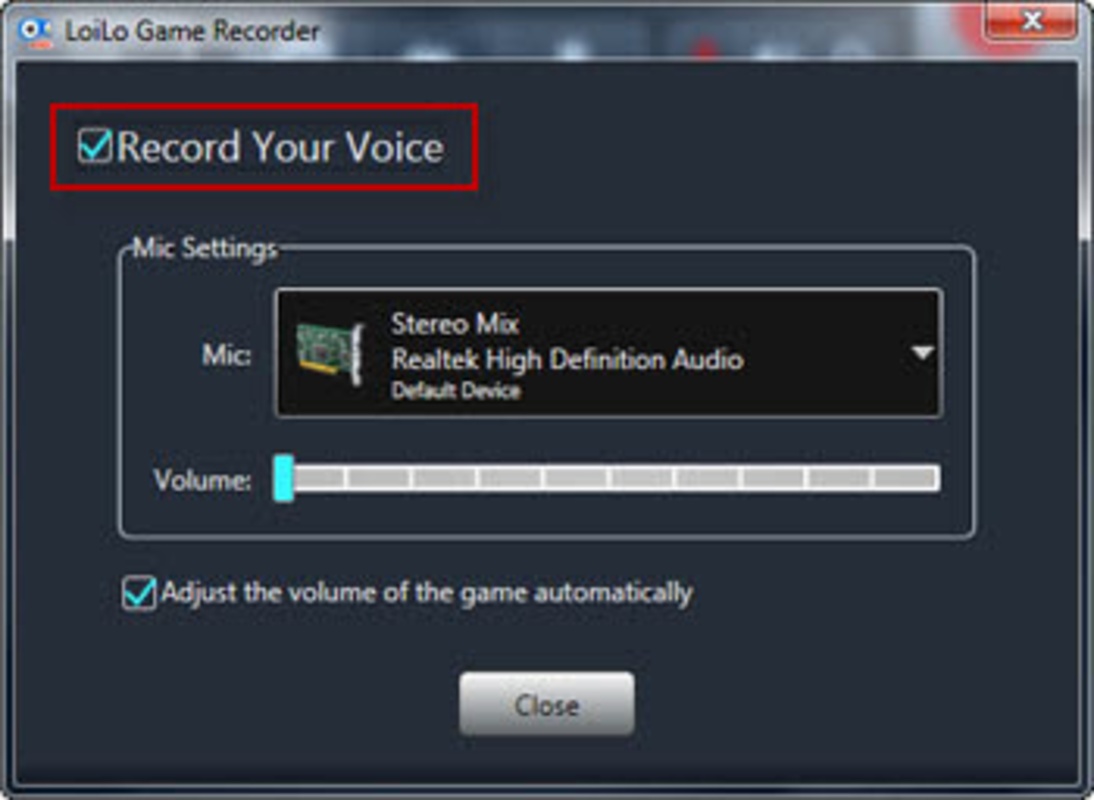 LoiLo Game Recorder 1.1.0.1 for Windows Screenshot 1