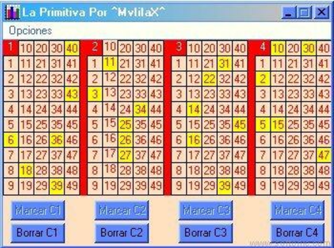 Loteria Primitiva 1.0 for Windows Screenshot 1