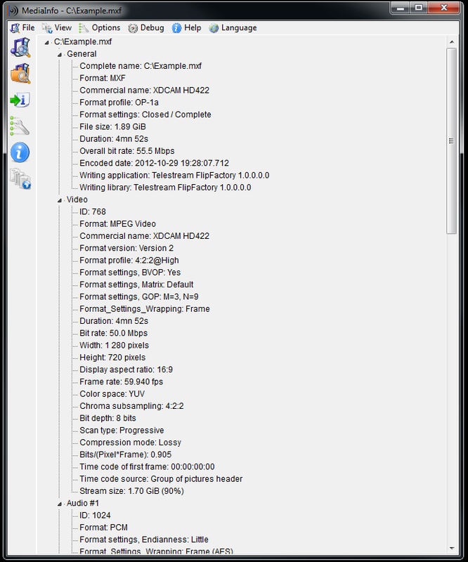MediaInfo 24.01.1 for Windows Screenshot 3