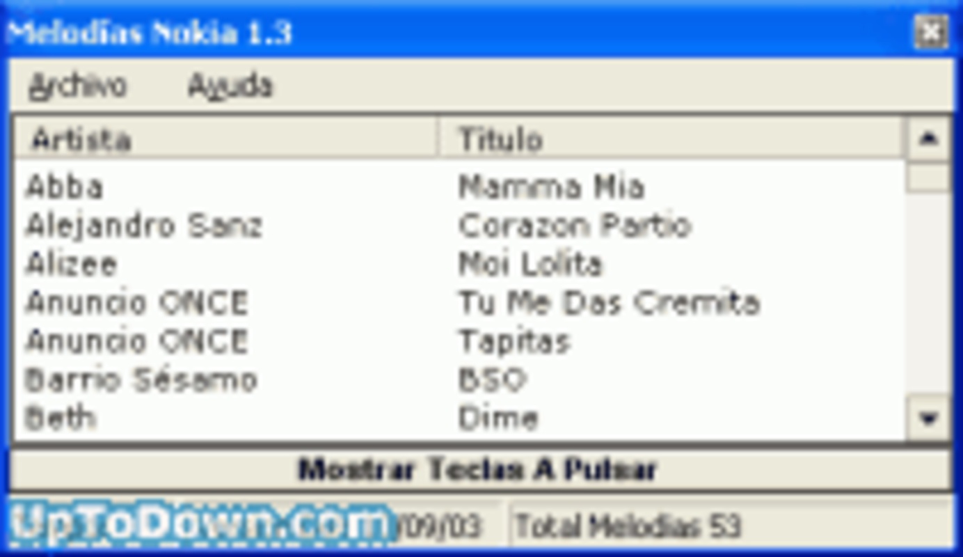Melodias Nokia 1.3 for Windows Screenshot 1