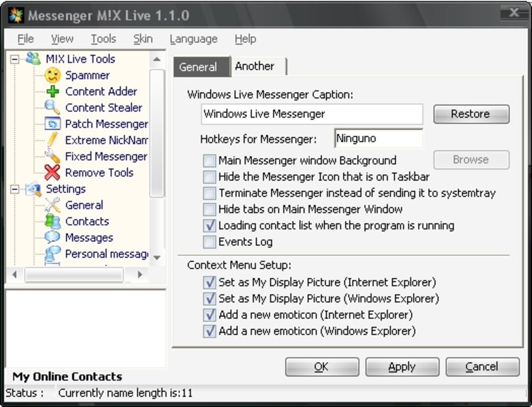 Messenger Mix Live 1.1.0 for Windows Screenshot 1