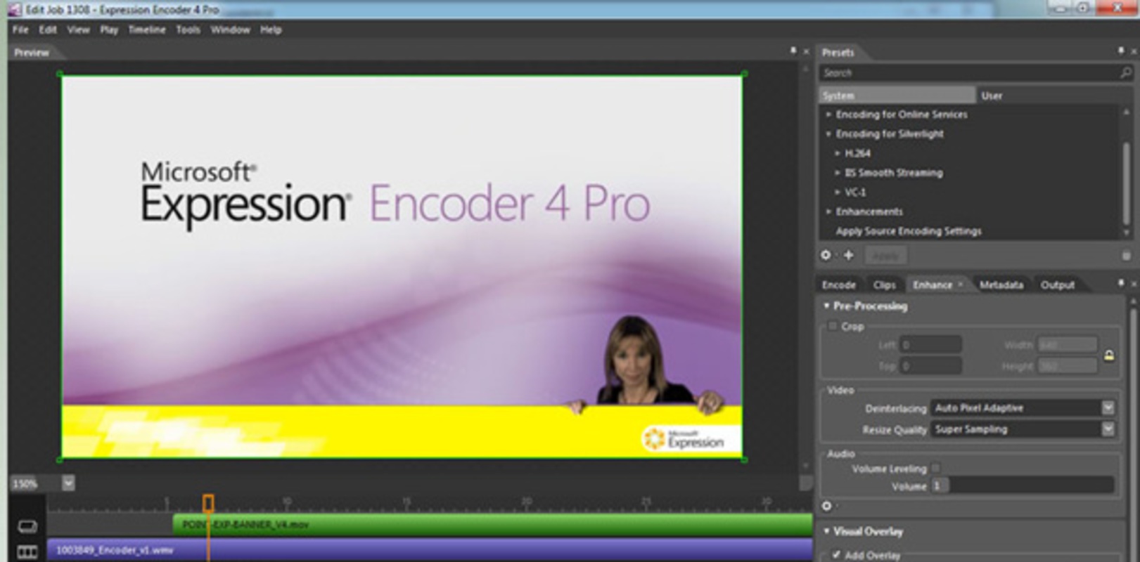Microsoft Expression Encoder 4 for Windows Screenshot 1
