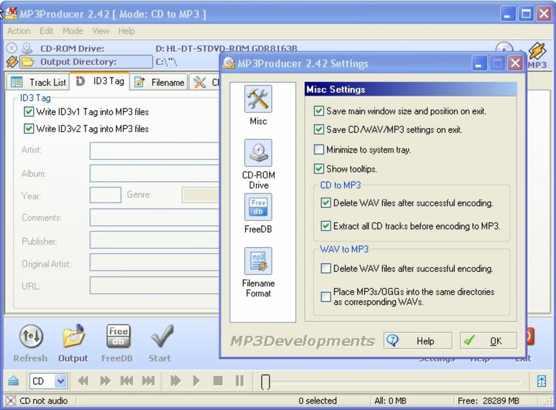 MP3Producer 2.60 for Windows Screenshot 1