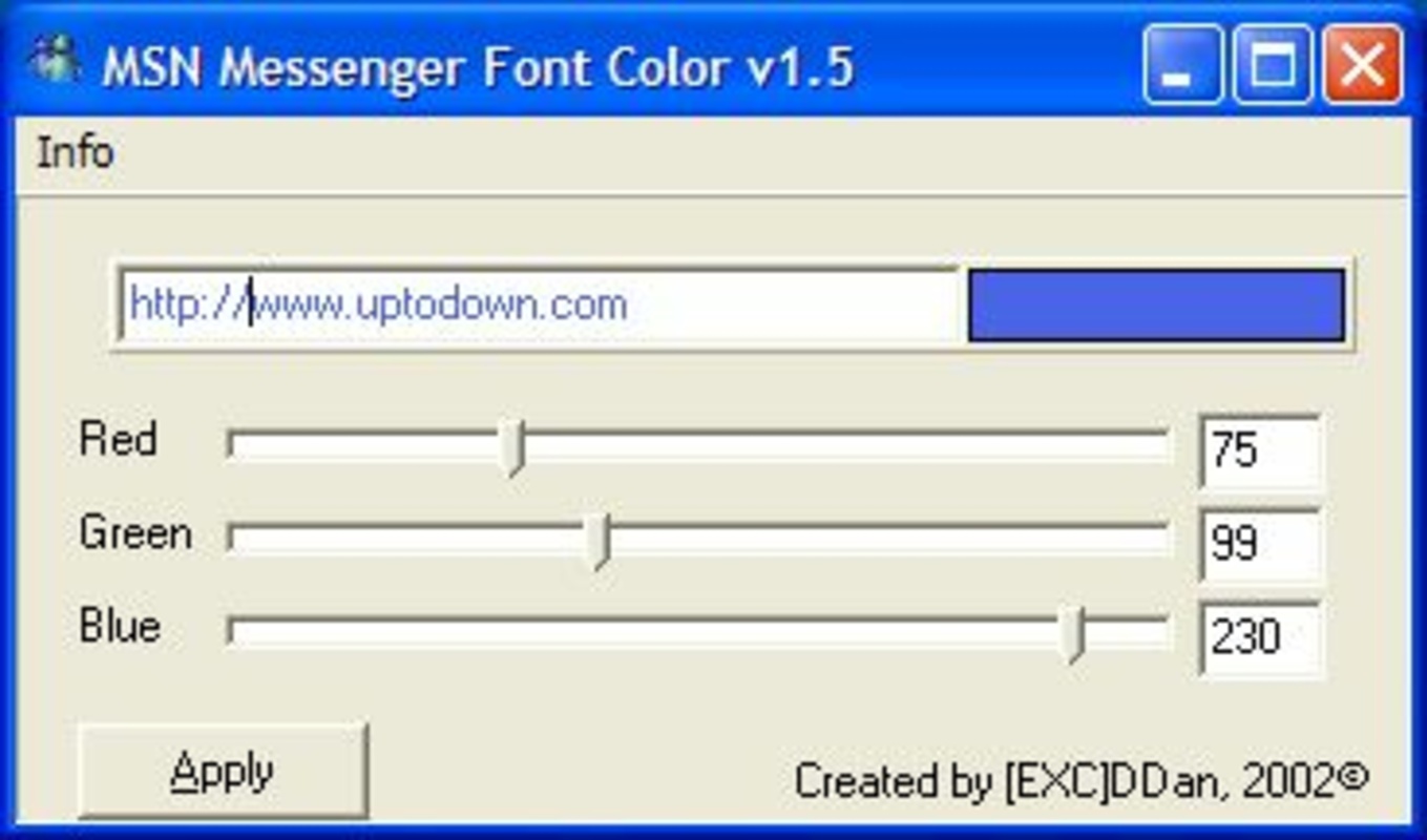 MSN Messenger Font Color 1.5 feature