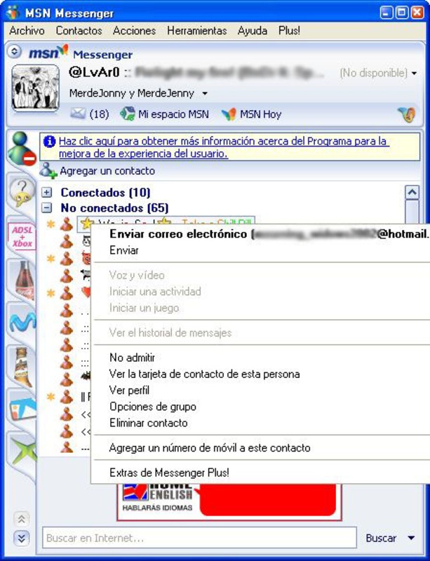 MSN Messenger XP 7.5.0324 for Windows Screenshot 4
