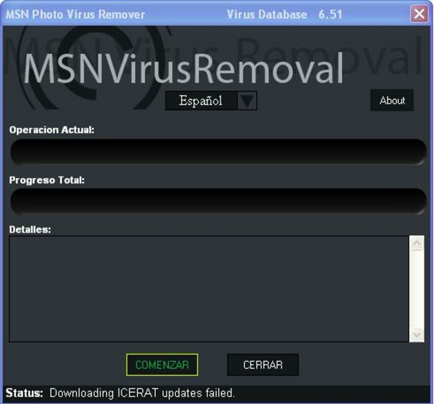 MSN Photo Virus Remover 3.97 for Windows Screenshot 1