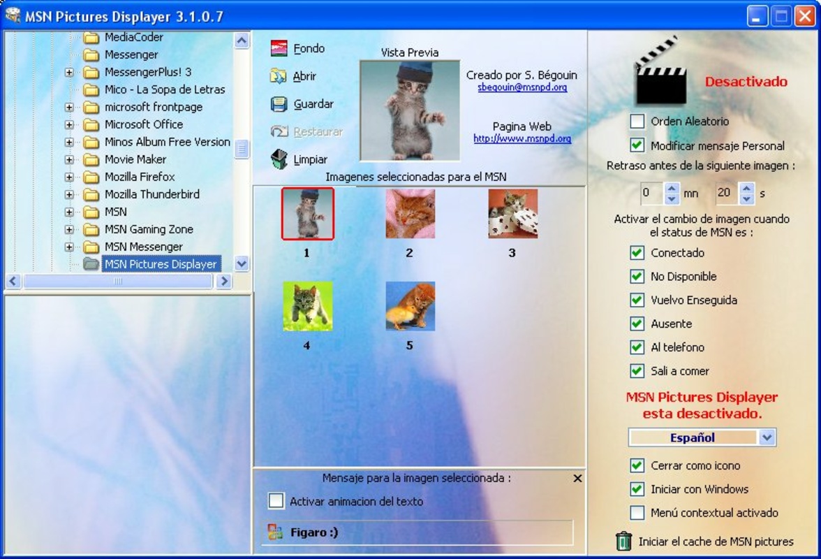 MSN Pictures Displayer 5.0.2.0 for Windows Screenshot 1