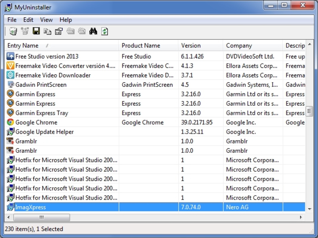 MyUninstaller 1.76 for Windows Screenshot 1