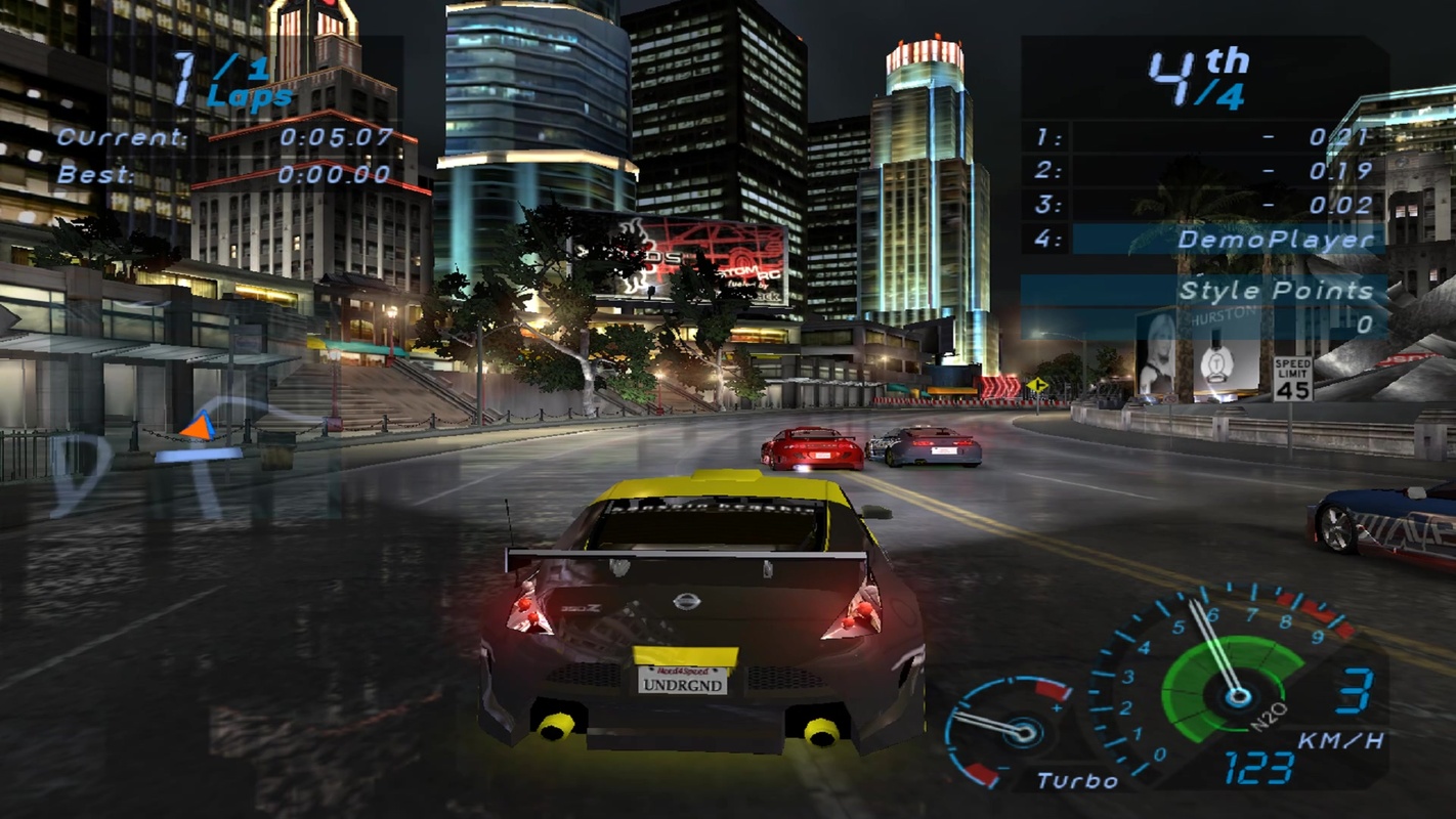 Need For Speed: Underground Demo feature