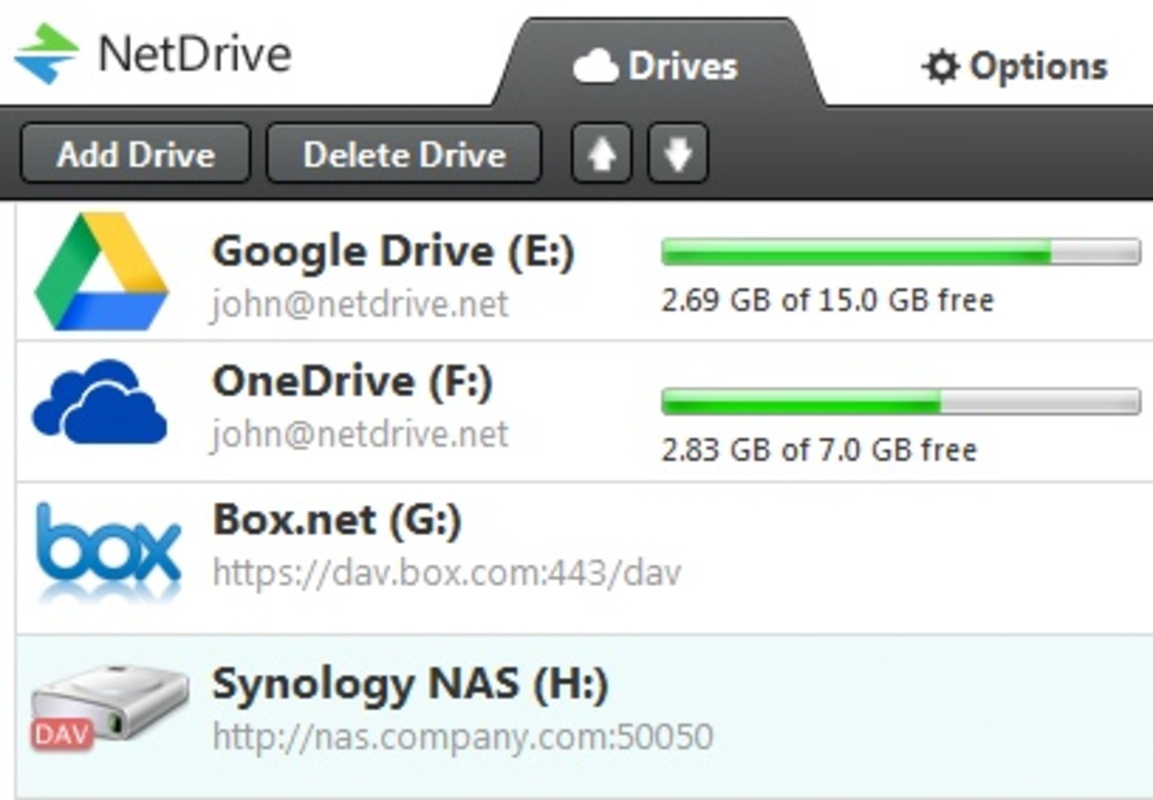 NetDrive 3.17.954 for Windows Screenshot 1