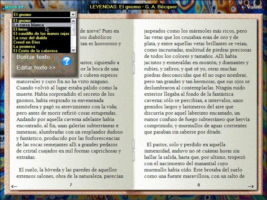 Obras Gustavo Adolfo Becquer 3.1 for Windows Screenshot 1