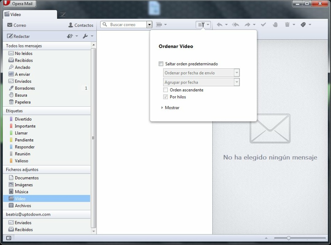 Opera Mail 1.0.1033 for Windows Screenshot 1