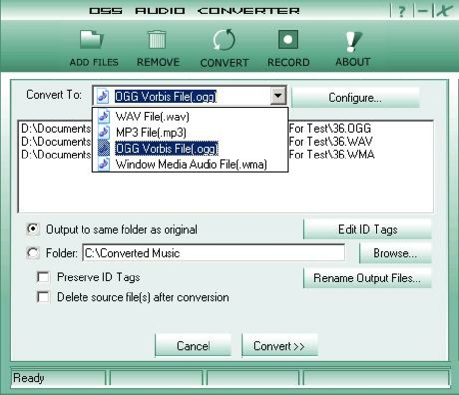 OSS Audio Converter 6.0.0.4 for Windows Screenshot 1