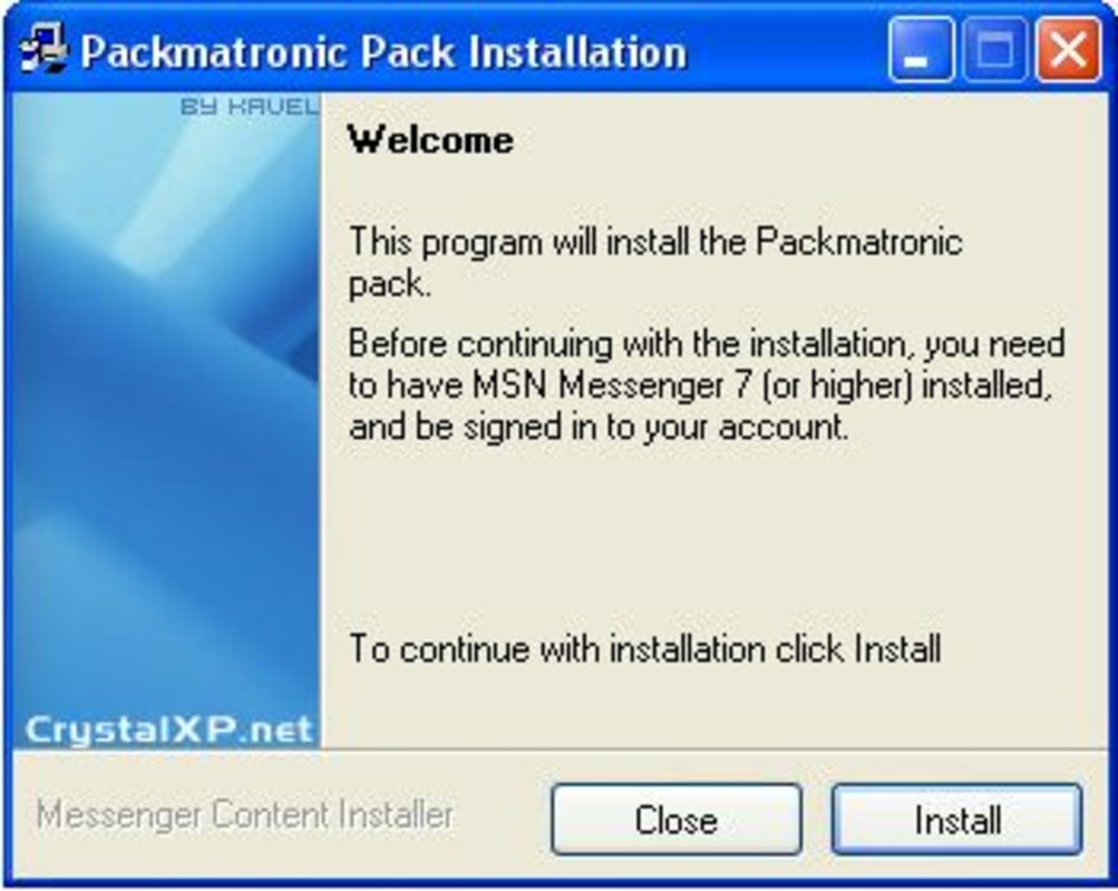 Packmatronic Smileys for MSN 1.0 feature