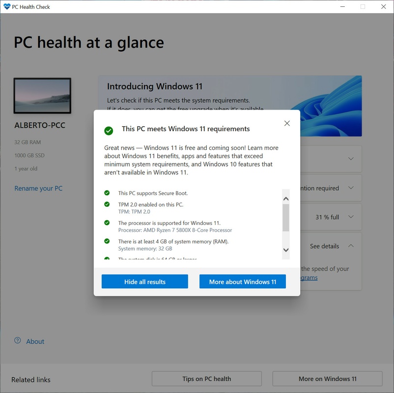 PC Health Check 3.7.220415001 for Windows Screenshot 1