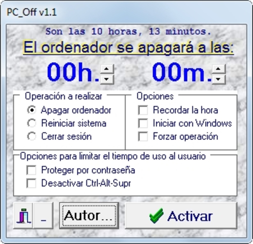 PC-Off 1.2.7 for Windows Screenshot 1