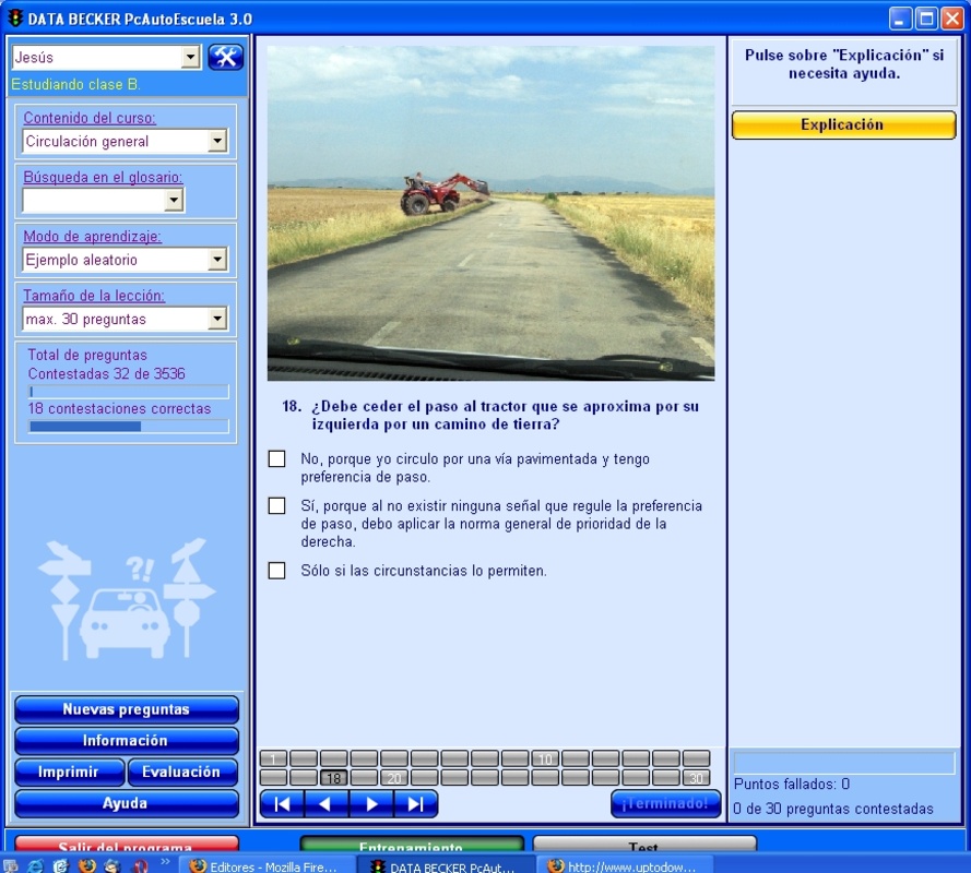 PcAutoescuela 3.0 for Windows Screenshot 1