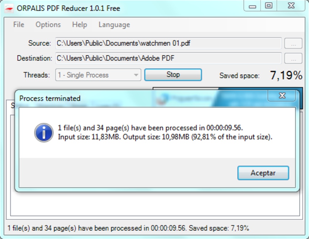 PDF Reducer 4.0.8 for Windows Screenshot 1