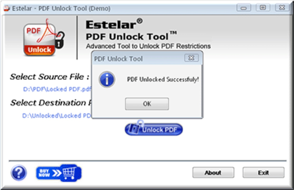 PDF Unlock Tool 3.3 feature