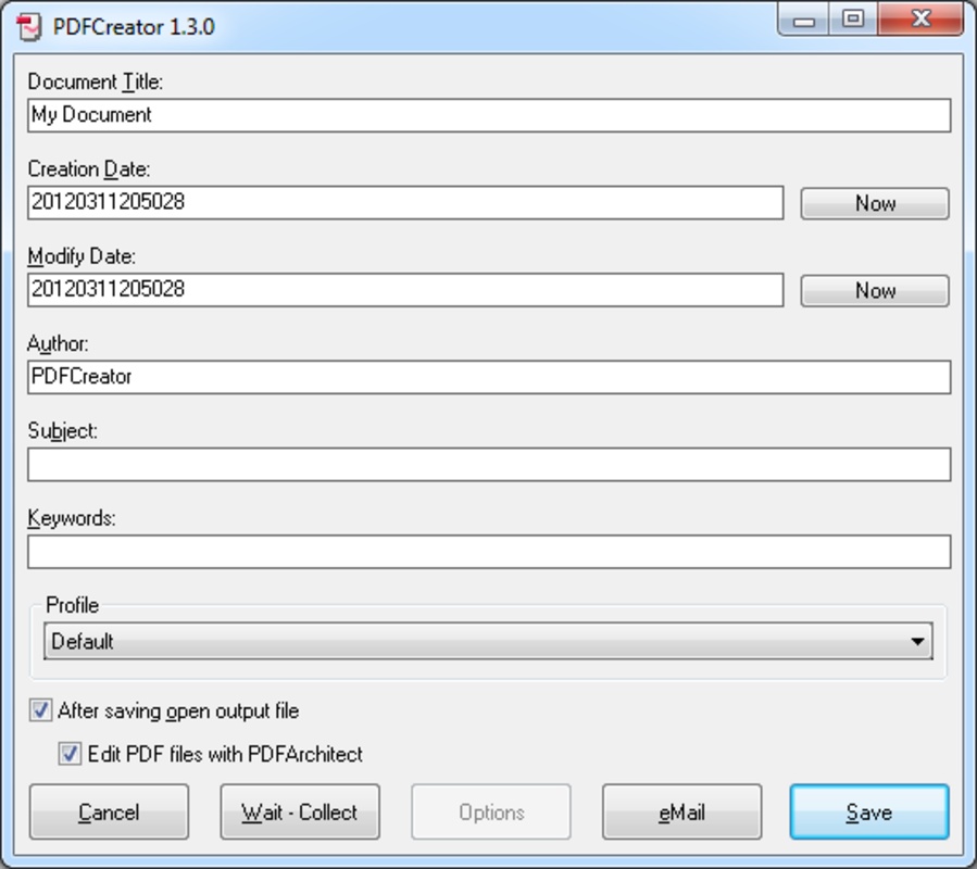 PDFCreator 5.2.1 for Windows Screenshot 1
