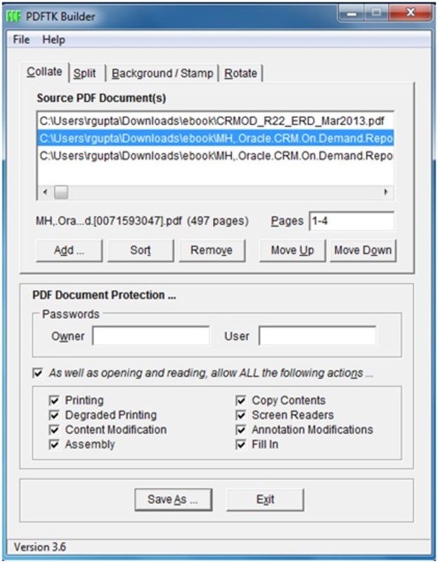 PDFTK Builder 3.10.0 for Windows Screenshot 1
