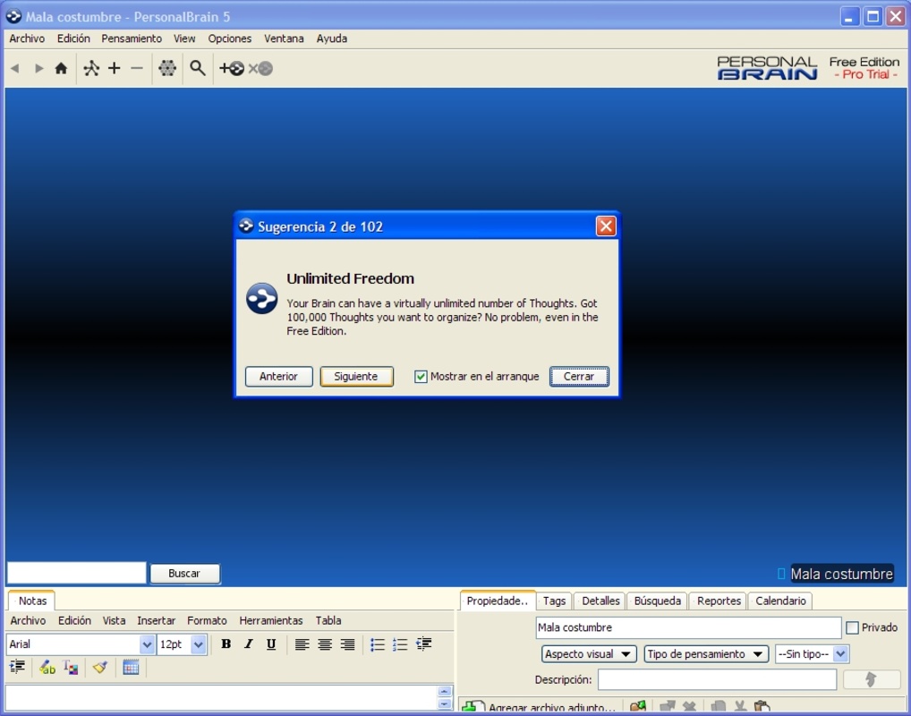 PersonalBrain 14.0.38.0 for Windows Screenshot 2