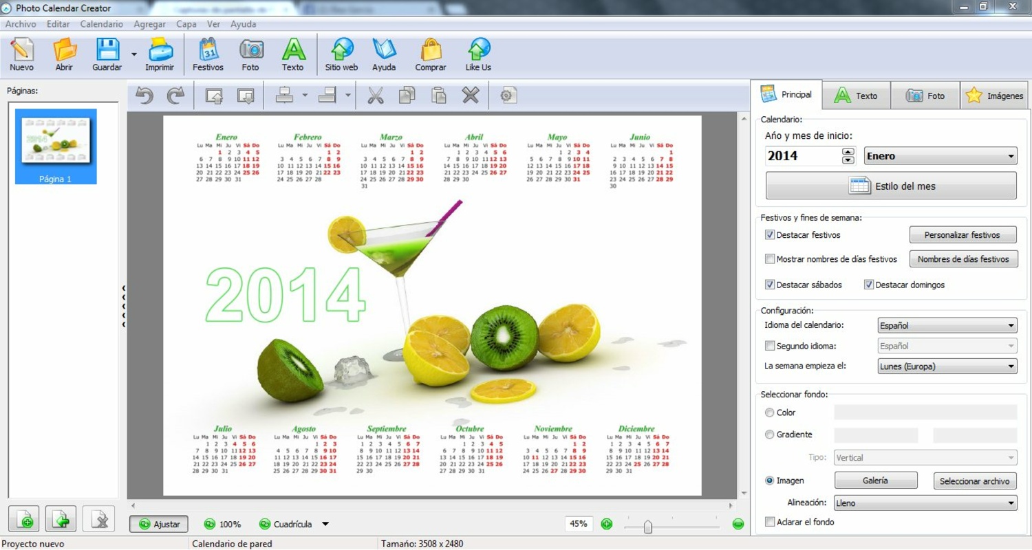 Photo Calendar Creator 16.0.0 for Windows Screenshot 1