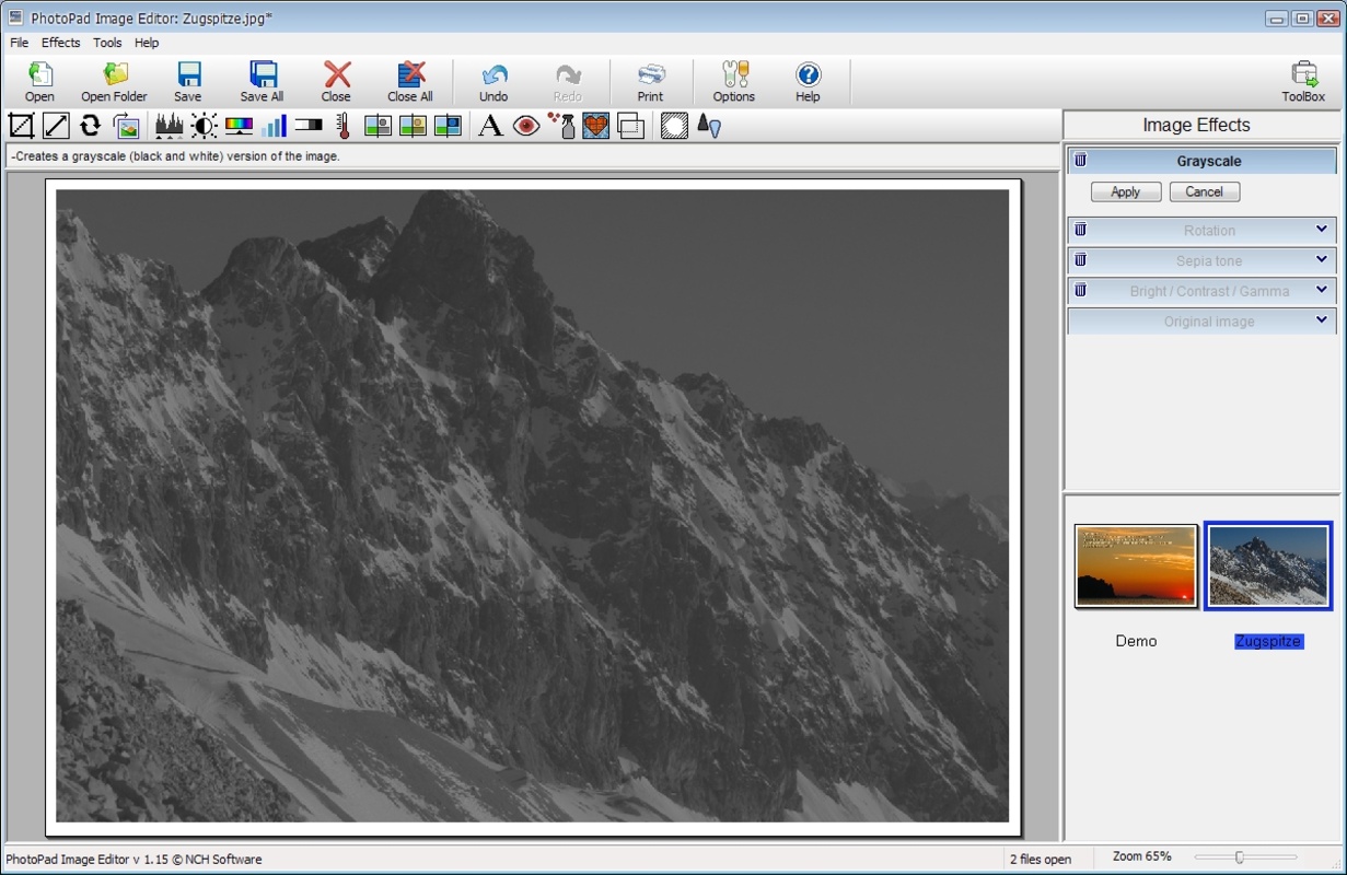 PhotoPad Image Editor 13.13 for Windows Screenshot 1