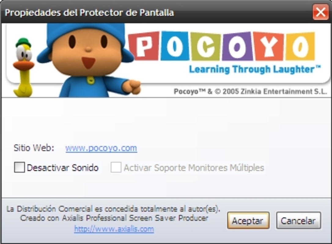 Pocoyo Salvapantallas 1.0 feature