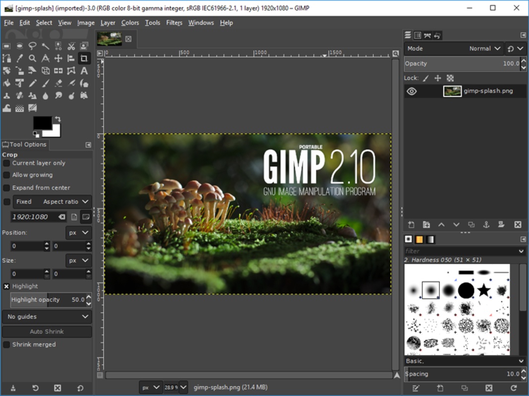 GIMP Portable 2.10.36-1 for Windows Screenshot 1