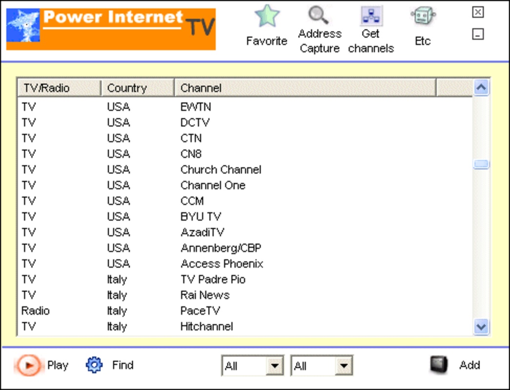 Power Internet TV 3.7 feature