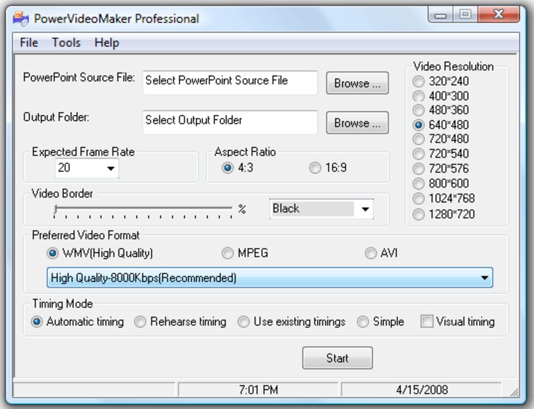 PowerVideoMaker Professional 5.0 for Windows Screenshot 1