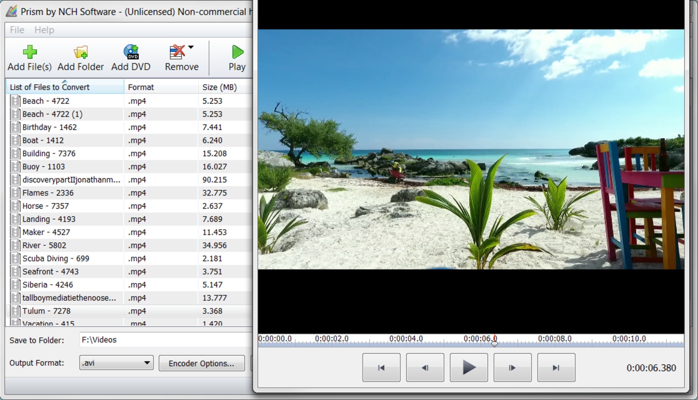 Prism Video File Converter 10.41 Beta feature