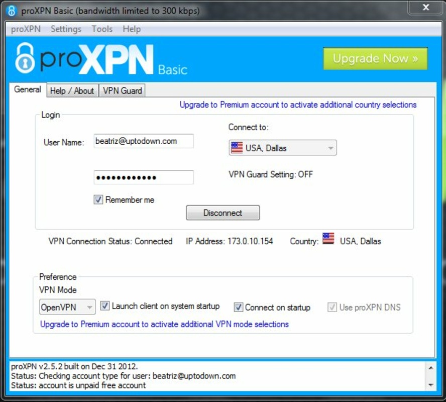 proXPN 4.0.2 for Windows Screenshot 1