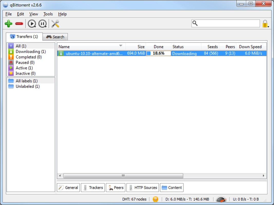 qBittorrent Portable 4.6.2 for Windows Screenshot 1