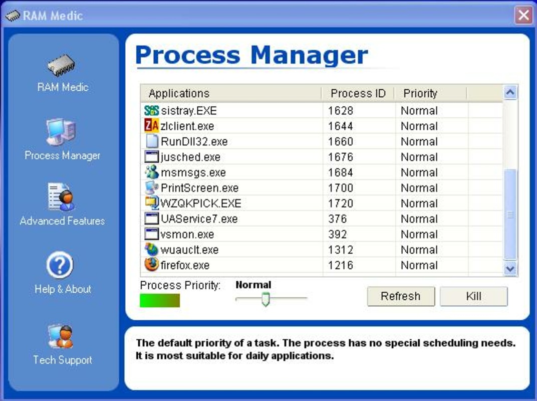 RAM Medic 1.0 build 124 for Windows Screenshot 1