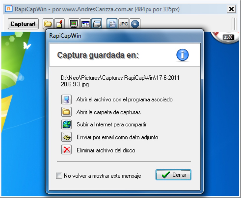 RapiCapWin 1.0.8 for Windows Screenshot 1