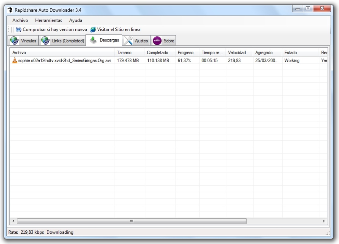 Rapidshare Auto Downloader 4.0 for Windows Screenshot 1