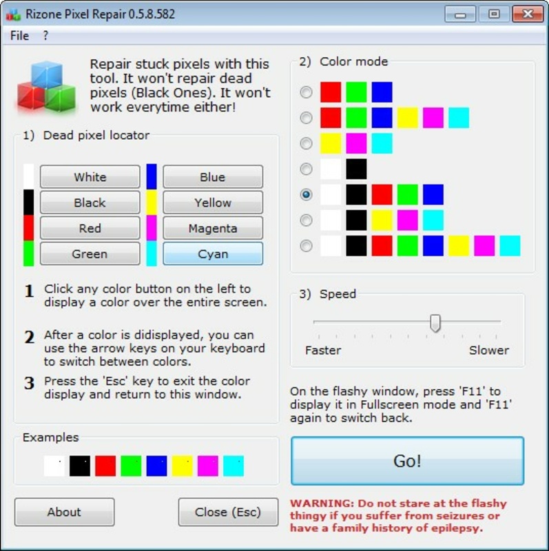 Rizone Pixel Repair 11.1.1.1008 for Windows Screenshot 1
