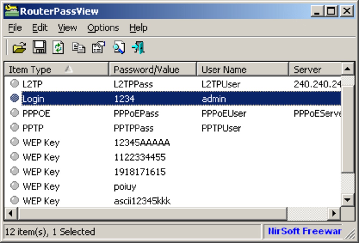 RouterPassView 1.90 for Windows Screenshot 1