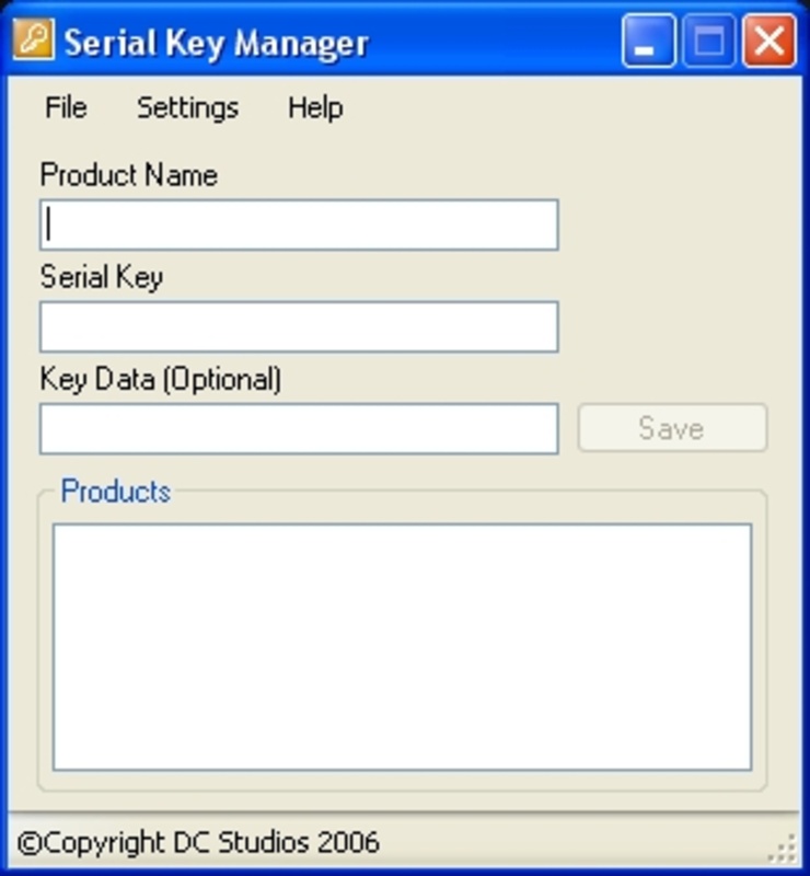 Serial Key Manager 1.8 for Windows Screenshot 1