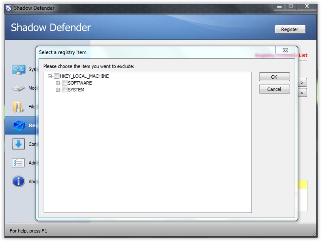 Shadow Defender 1.4.0.650 for Windows Screenshot 1