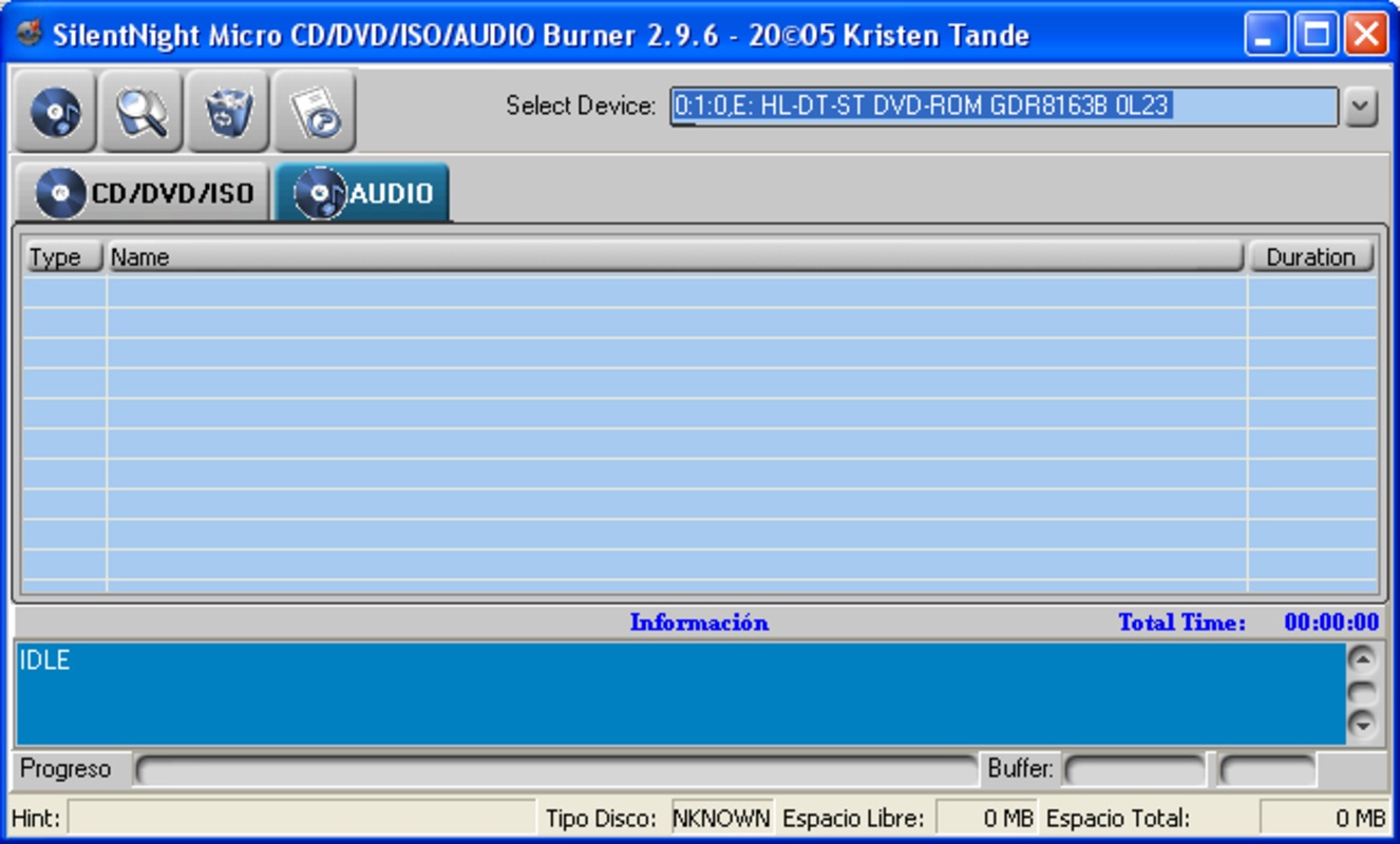 Silentnight Micro CD-DVD-ISO Burner 6.0.0.22 for Windows Screenshot 1