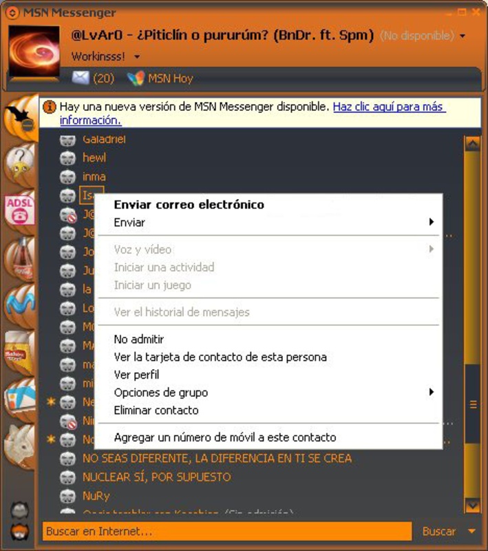 Skin MSN Halloween  for Windows Screenshot 1